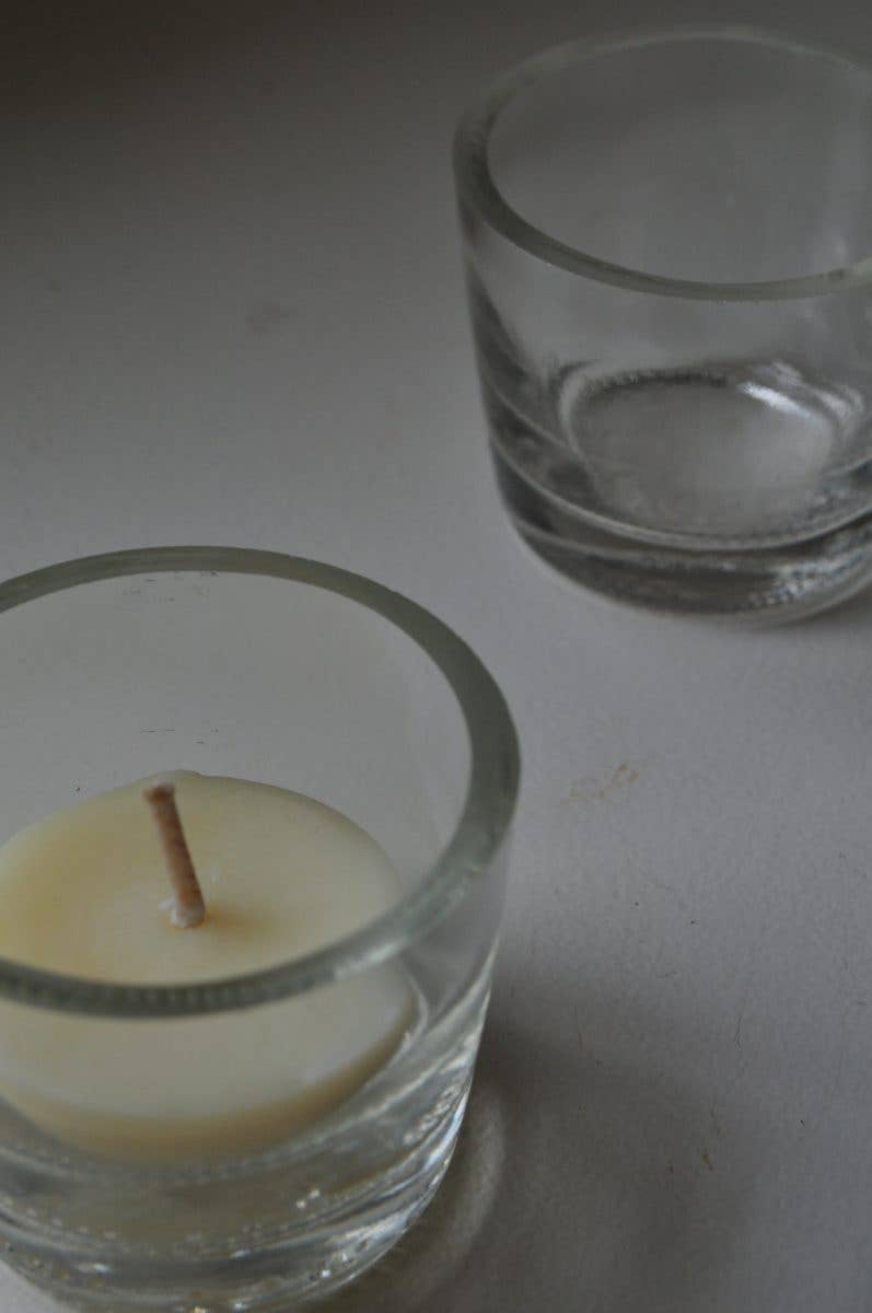 Recycled Clear Glass 'Luna' Tea Light Cup