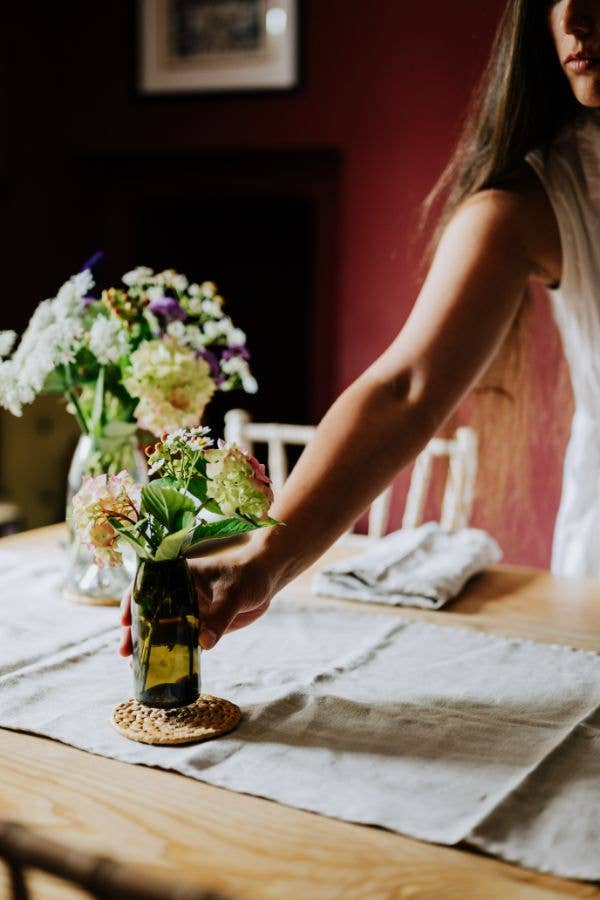 Recycled Olive Green Glass 'Piccolo' Flower Bud Vase